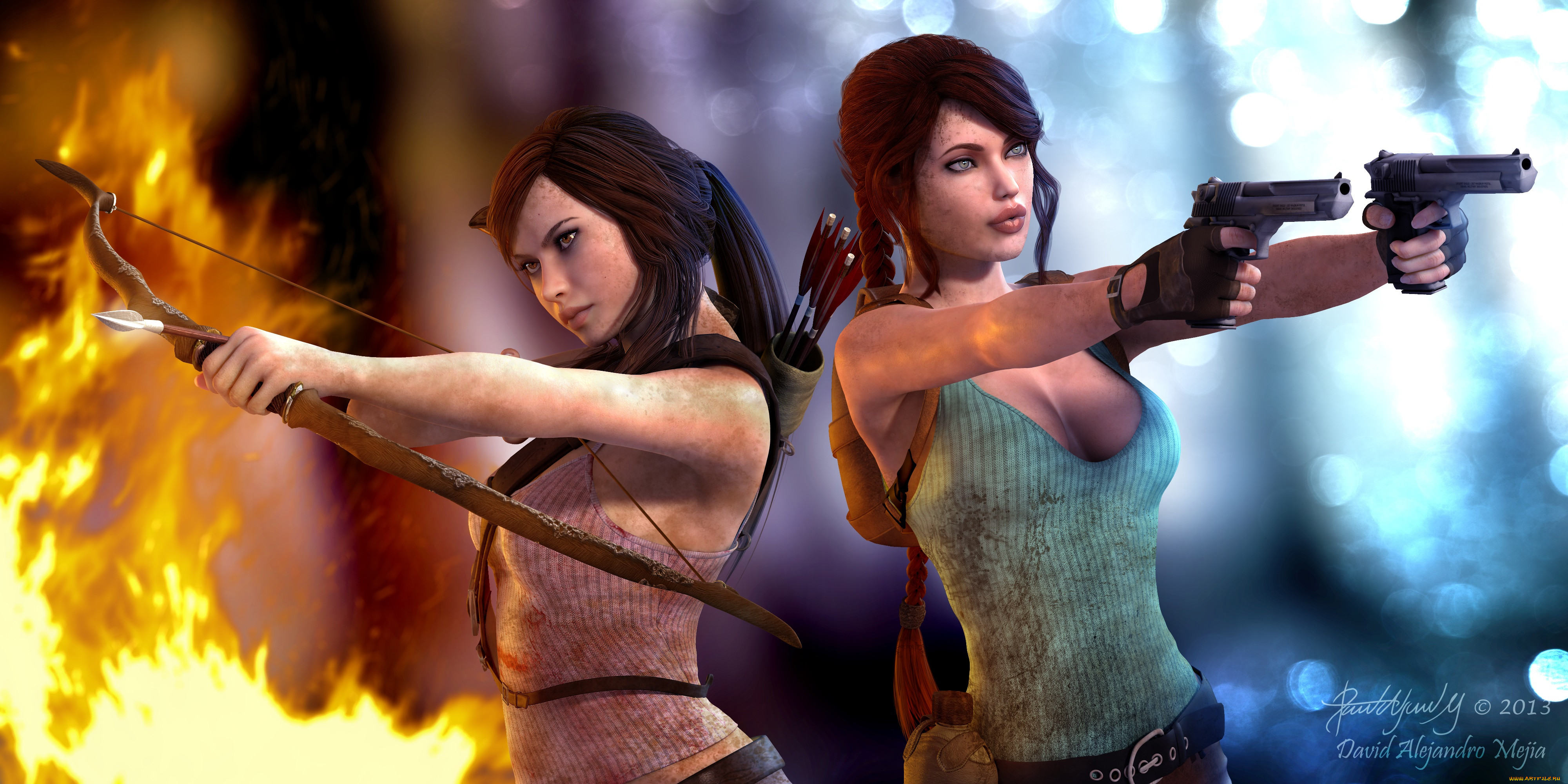 Lara croft animation 3d